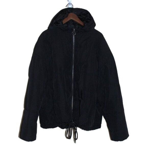 ASOS Relaxed-Fit Hooded & Warm Bomber Jacket in Black - Size 16/XL - Picture 1 of 12